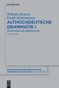 Cover: Althochdeutsche Grammatik I - De Gruyter