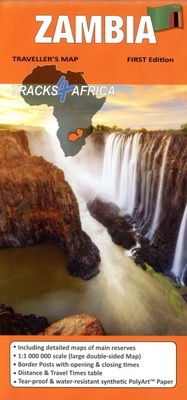 Abbildung von: Zambia Traveler Map - Tracks4Africa