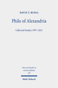 Enlarge image Cover: Philo of Alexandria - Mohr Siebeck