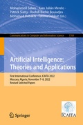 Cover: Artificial Intelligence: Theories and Applications - Springer