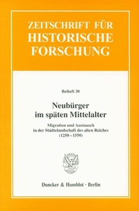 Abbildung von: Neubürger im späten Mittelalter - Duncker & Humblot