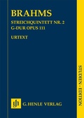 Cover: Johannes Brahms - Streichquintett Nr. 2 G-dur op. 111 - Henle, G&uuml;nter