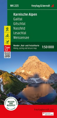 Abbildung von: Karnische Alpen, Wander-, Rad- und Freizeitkarte 1:50.000, freytag & berndt, WK 223 - Freytag-Berndt und ARTARIA