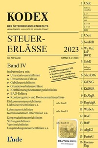 Abbildung von: KODEX Steuer-Erlässe 2023, Band IV - Linde