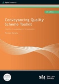 Cover: Conveyancing Quality Scheme Toolkit - The Law Society