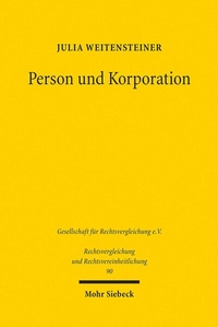 Abbildung von: Person und Korporation - Mohr Siebeck