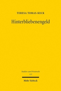 Abbildung von: Hinterbliebenengeld - Mohr Siebeck