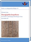 Cover: Hieroglyphika latopolitana - Harrassowitz Verlag