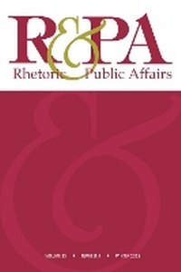 Abbildung von: Rhetoric & Public Affairs 25, no. 4 - Michigan State University Press