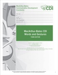 Cover: MacArthur-Bates Communicative Development Inventories (CDI) Words and Gestures Forms - Brookes Publishing Co