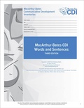 Cover: MacArthur-Bates Communicative Development Inventories (CDI) Words and Sentences Forms - Brookes Publishing Co