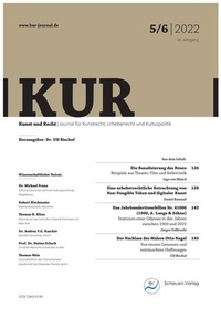 Abbildung von: KUR Kunst und Recht - Schleuen Verlag