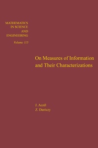 Abbildung von: On Measures of Information and Their Characterizations - Academic Press