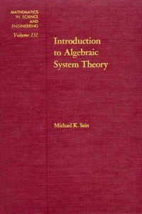 Abbildung von: Introduction to Algebraic System Theory - Academic Press