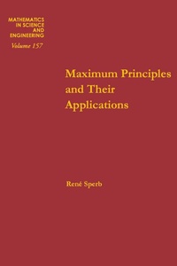 Abbildung von: Maximum Principles and Their Applications - Academic Press