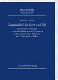 Cover: Zeugenschaft in Wort und Bild - Harrassowitz Verlag