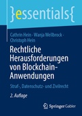 Cover: Rechtliche Herausforderungen von Blockchain-Anwendungen - Springer Gabler