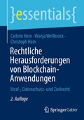 Cover: Rechtliche Herausforderungen von Blockchain-Anwendungen - Springer Gabler