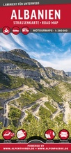 Cover: MoTourMaps Albanien Auto- und Motorradkarte 1:280.000 - MoTourMedia
