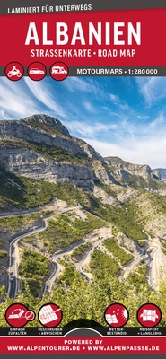 Abbildung von: MoTourMaps Albanien Auto- und Motorradkarte 1:280.000 - MoTourMedia