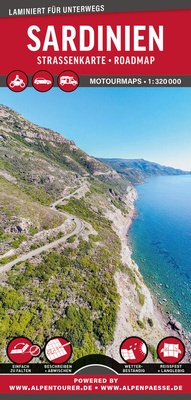 Abbildung von: MoTourMaps Sardinien Auto- und Motorradkarte 1:330.000 - MoTourMedia