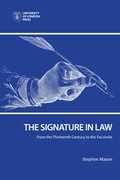 Cover: The Signature in Law - University of London