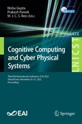 Cover: Cognitive Computing and Cyber Physical Systems - Springer