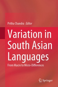 Abbildung von: Variation in South Asian Languages - Springer