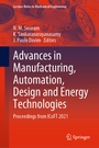 Cover: Advances in Manufacturing, Automation, Design and Energy Technologies - Springer