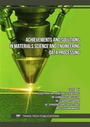 Cover: Achievements and Solutions in Materials Science and Engineering Data Processing - Trans Tech Publications Ltd