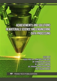 Enlarge image Cover: Achievements and Solutions in Materials Science and Engineering Data Processing - Trans Tech Publications Ltd