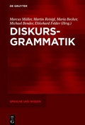 Cover: Diskursgrammatik - De Gruyter