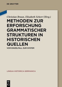 Abbildung von: Methoden zur Erforschung grammatischer Strukturen in historischen Quellen - De Gruyter