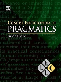 Enlarge image Cover: Concise Encyclopedia of Pragmatics - Elsevier