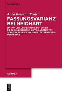 Abbildung von: Fassungsvarianz bei Neidhart - De Gruyter
