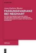 Cover: Fassungsvarianz bei Neidhart - De Gruyter
