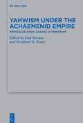 Cover: Yahwism under the Achaemenid Empire - De Gruyter