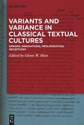 Cover: Variants and Variance in Classical Textual Cultures - De Gruyter