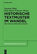Cover: Historische Textmuster im Wandel - De Gruyter