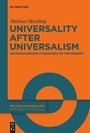 Cover: Universality after Universalism - De Gruyter