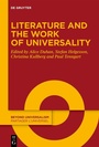 Cover: Literature and the Work of Universality - De Gruyter