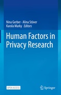 Cover: Human Factors in Privacy Research - Springer