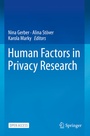 Cover: Human Factors in Privacy Research - Springer