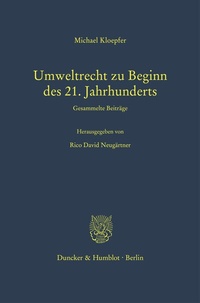 Abbildung von: Umweltrecht zu Beginn des 21. Jahrhunderts. - Duncker & Humblot