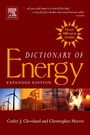 Cover: Dictionary of Energy - Elsevier