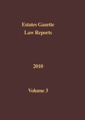 Cover: EGLR 2010 Volume 3 - Estates Gazette Ltd