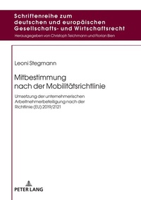 Abbildung von: Mitbestimmung nach der Mobilitätsrichtlinie - Peter Lang Verlag