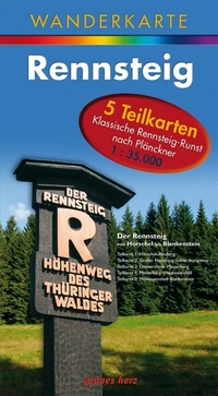Abbildung von: Wanderkarte Rennsteig - grünes herz