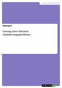 Abbildung von: Lösung eines linearen Optimierungsproblems - GRIN Verlag