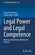 Cover: Legal Power and Legal Competence - Springer